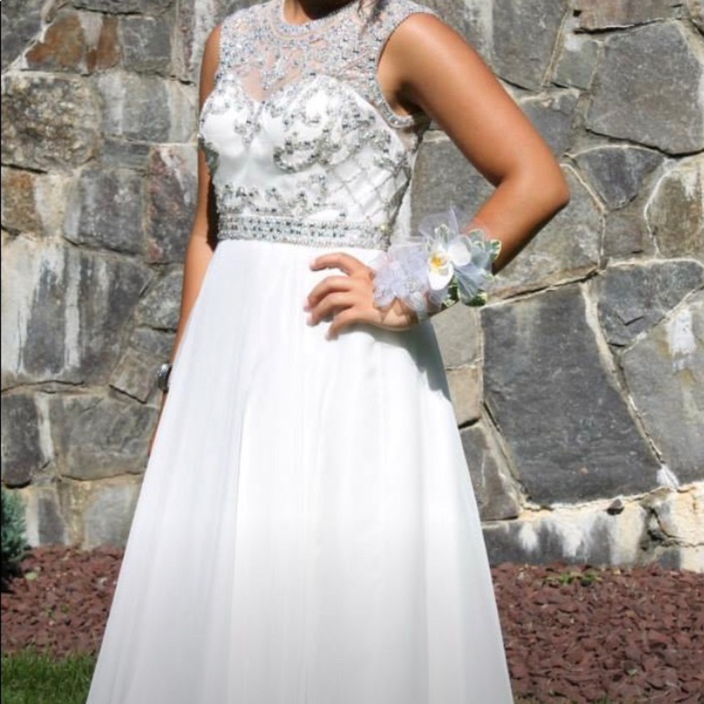 White prom dress